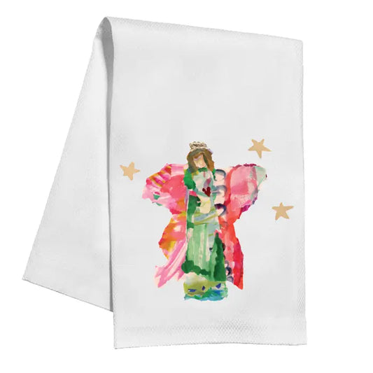 Green Angel Dish Towel