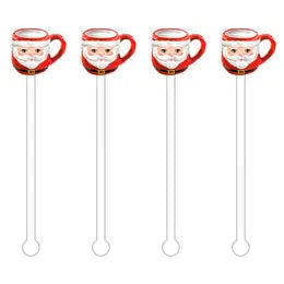Santa Mug Acrylic Stir Sticks