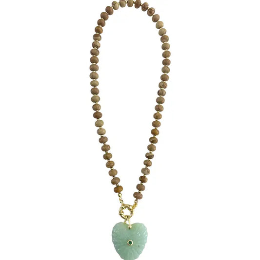 Kendall Beaded Heart Necklace