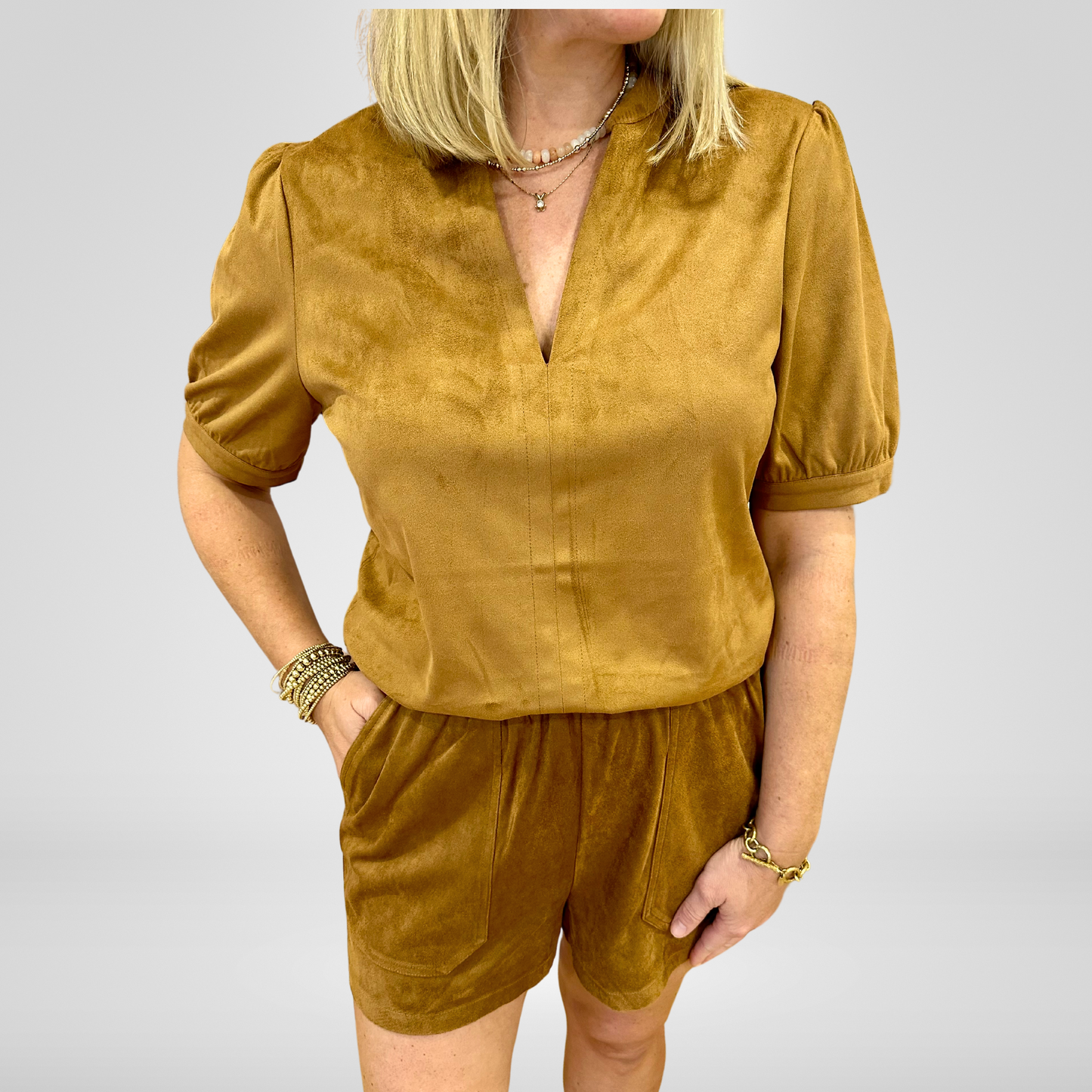Suede Faux the Record Short