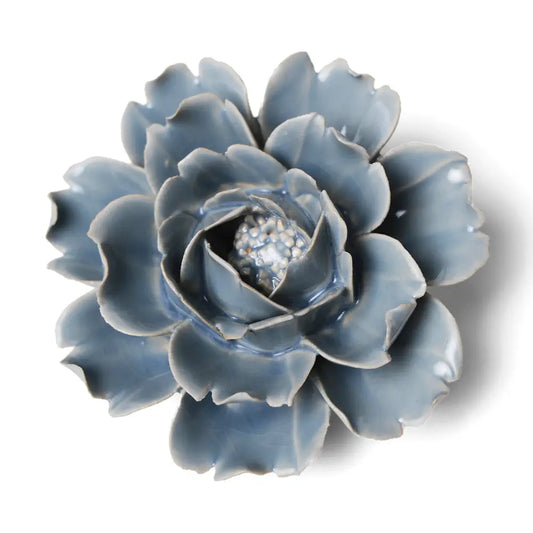 Pastel Blue Ceramic Rose