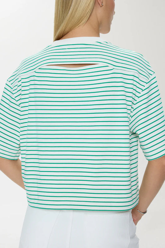 Mae Tee |Vert Stripe|