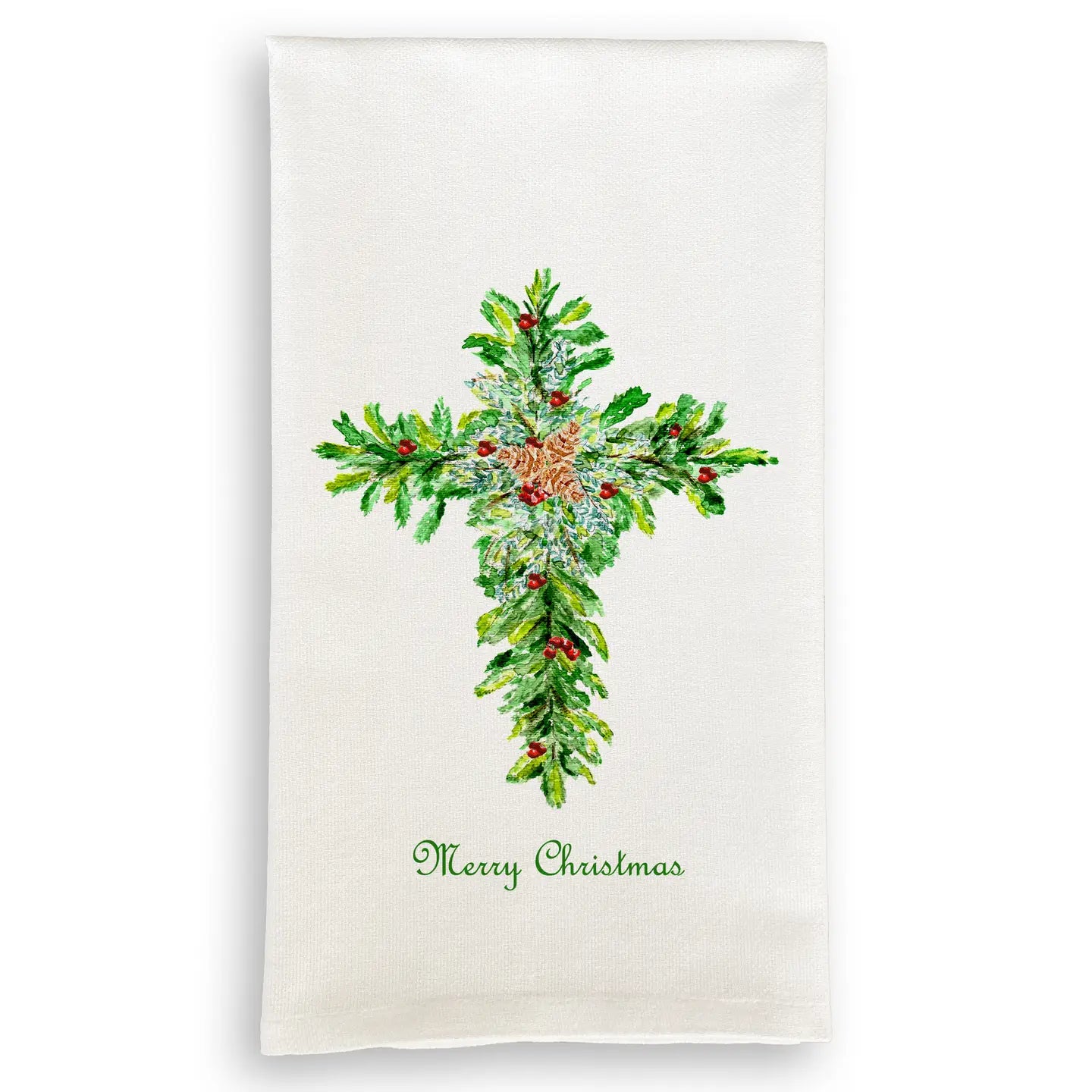 Christmas Cross Dishtowel