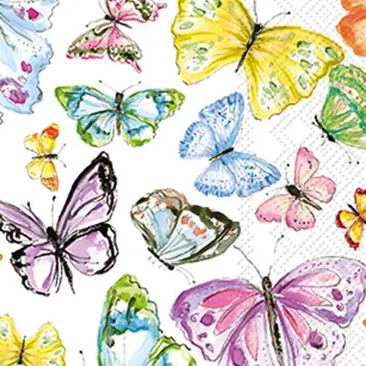 Guest Towel |Multi Color Butterflies|