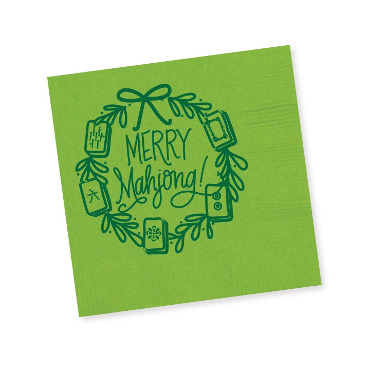 Merry Mahjong |Cocktail Napkin|