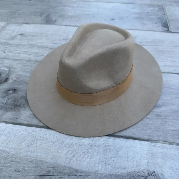 Wool Rancher Hat with Velvet Band