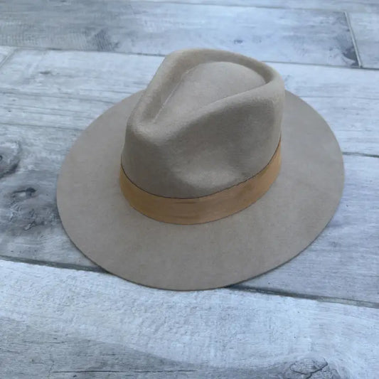 Wool Rancher Hat with Velvet Band
