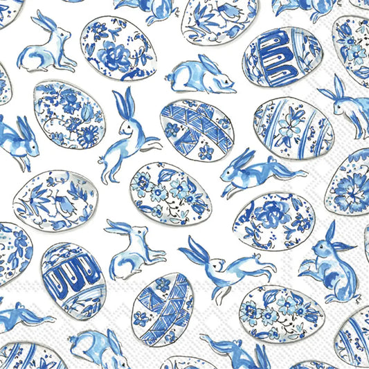 Guest Towel |Blue and White Eggs|