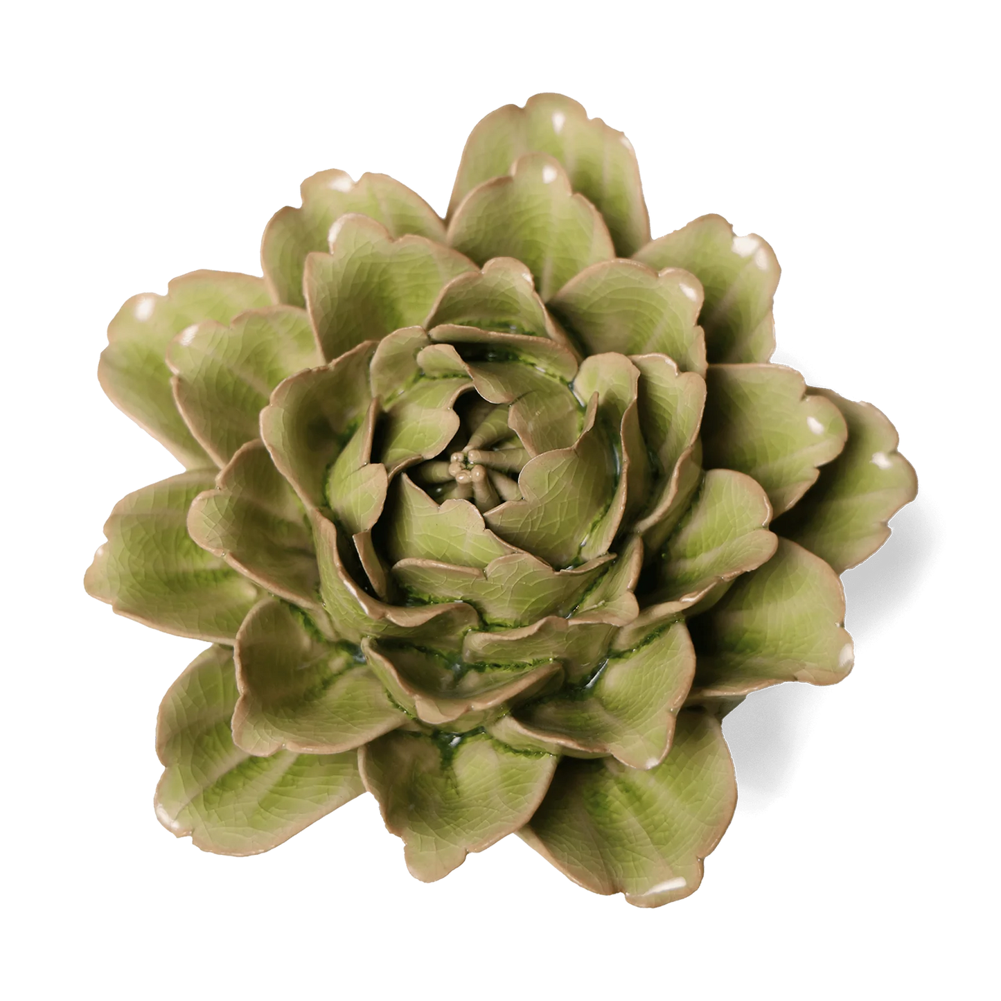 English Garden Ceramic Flower Green Tree Peony