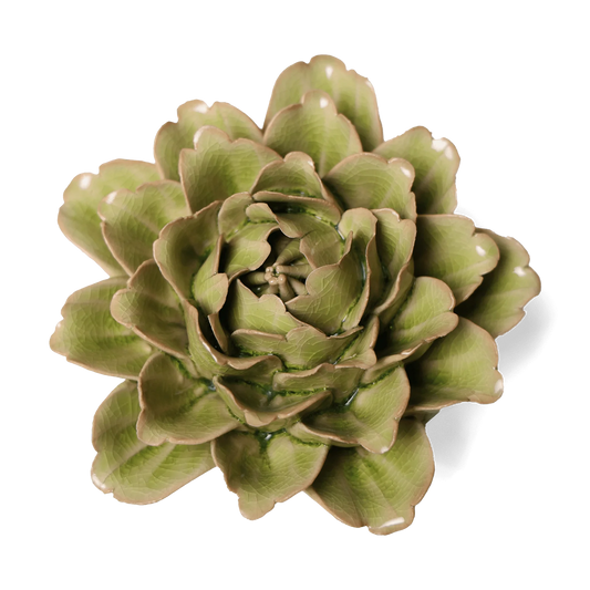 English Garden Ceramic Flower Green Tree Peony