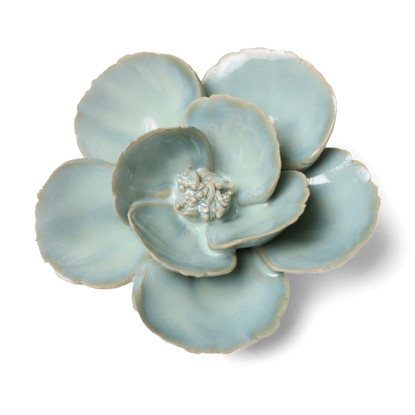 English Garden Ceramic Teal Lotus