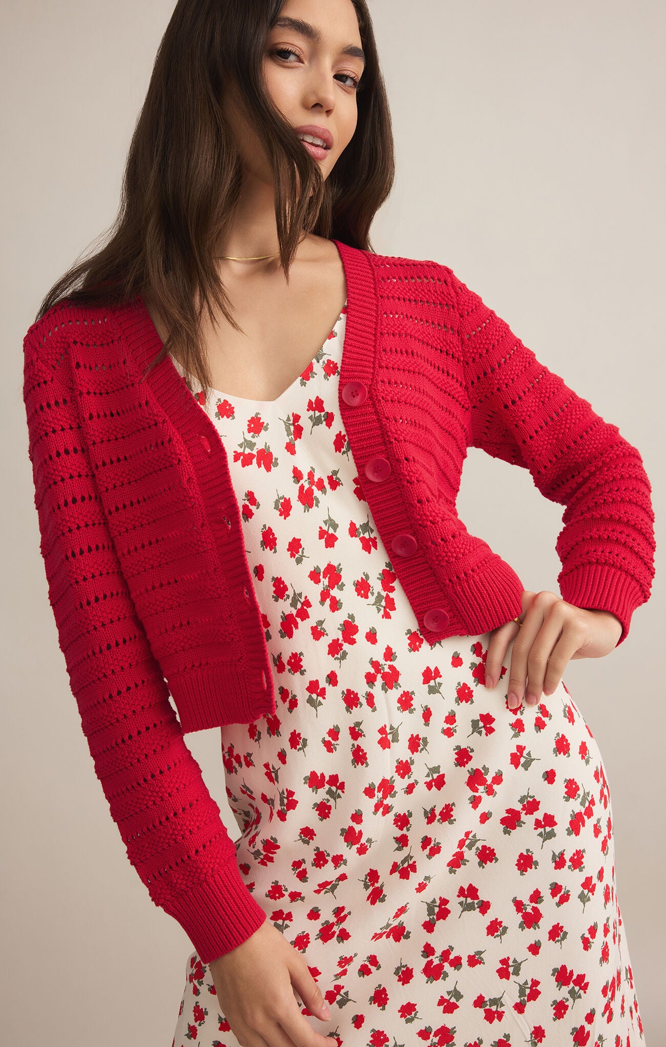 Romance Cardigan |Cherry|