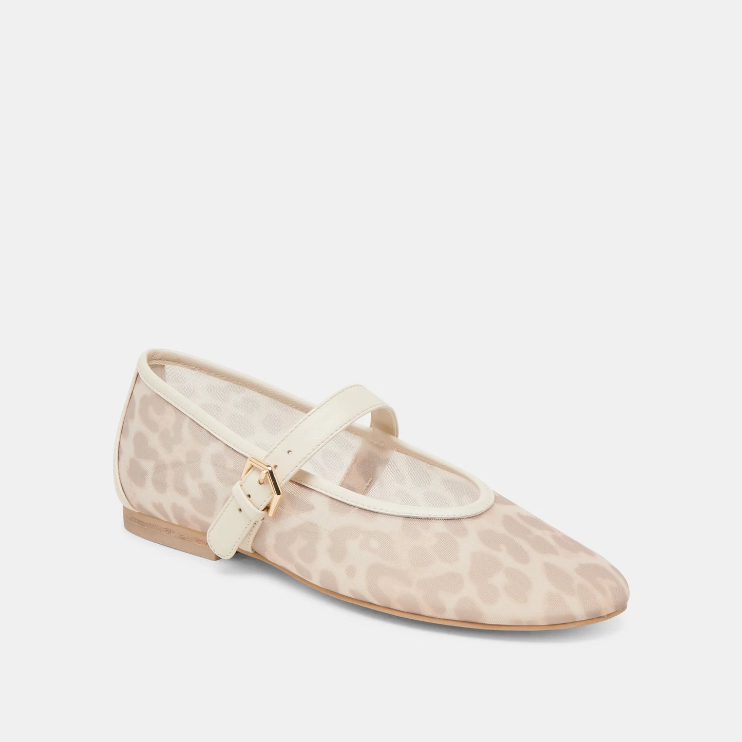 Roslyn Ballet Flat |White Leo Mesh|