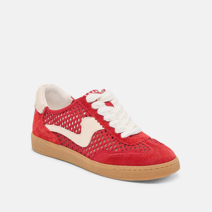 Notice Perforated Sneaker |Cherry|