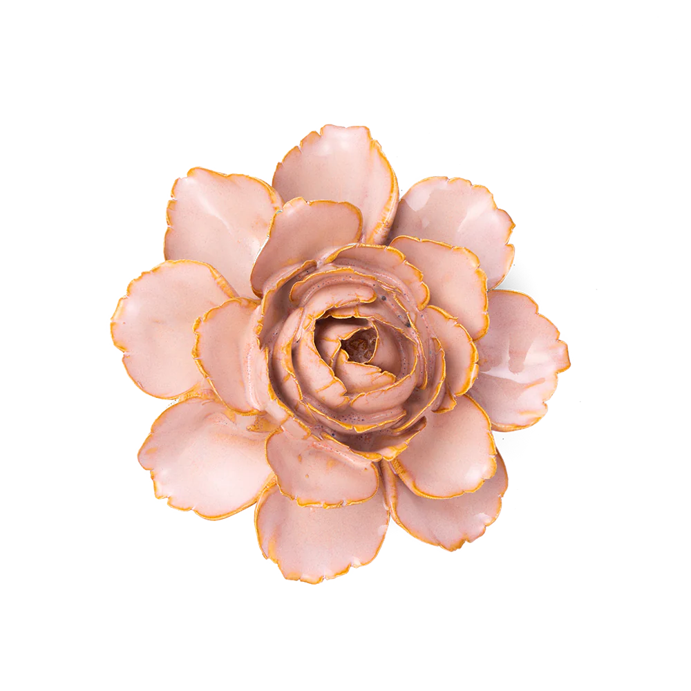France Ceramic Flower Pink Zinnia