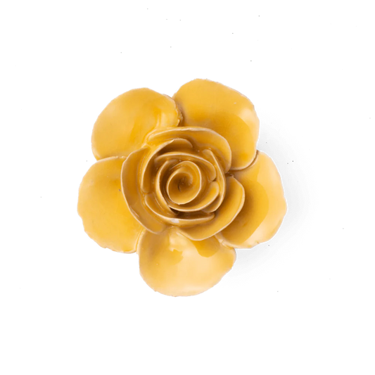 Ceramic Flower Yellow Ranunculua