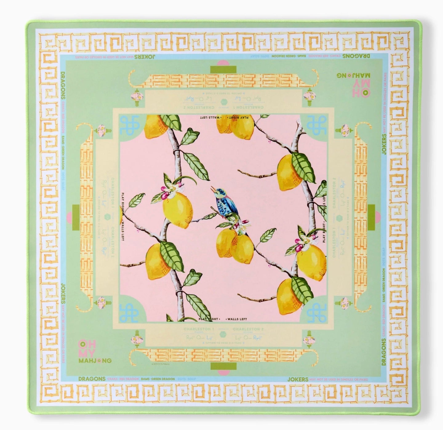 Citrus Songbird Mahjong Mat