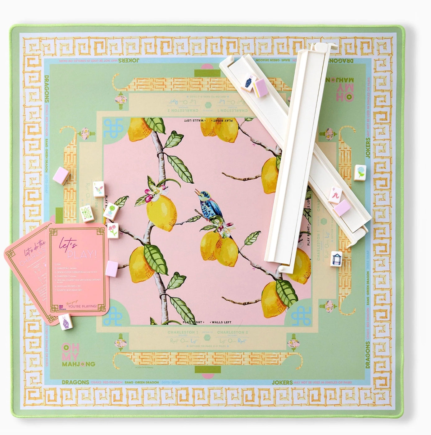 Citrus Songbird Mahjong Mat