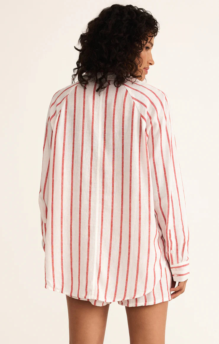 The Perfect Line Top |Cabana Red|