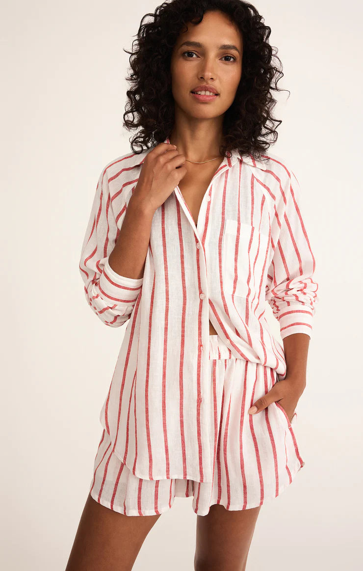 The Perfect Line Top |Cabana Red|