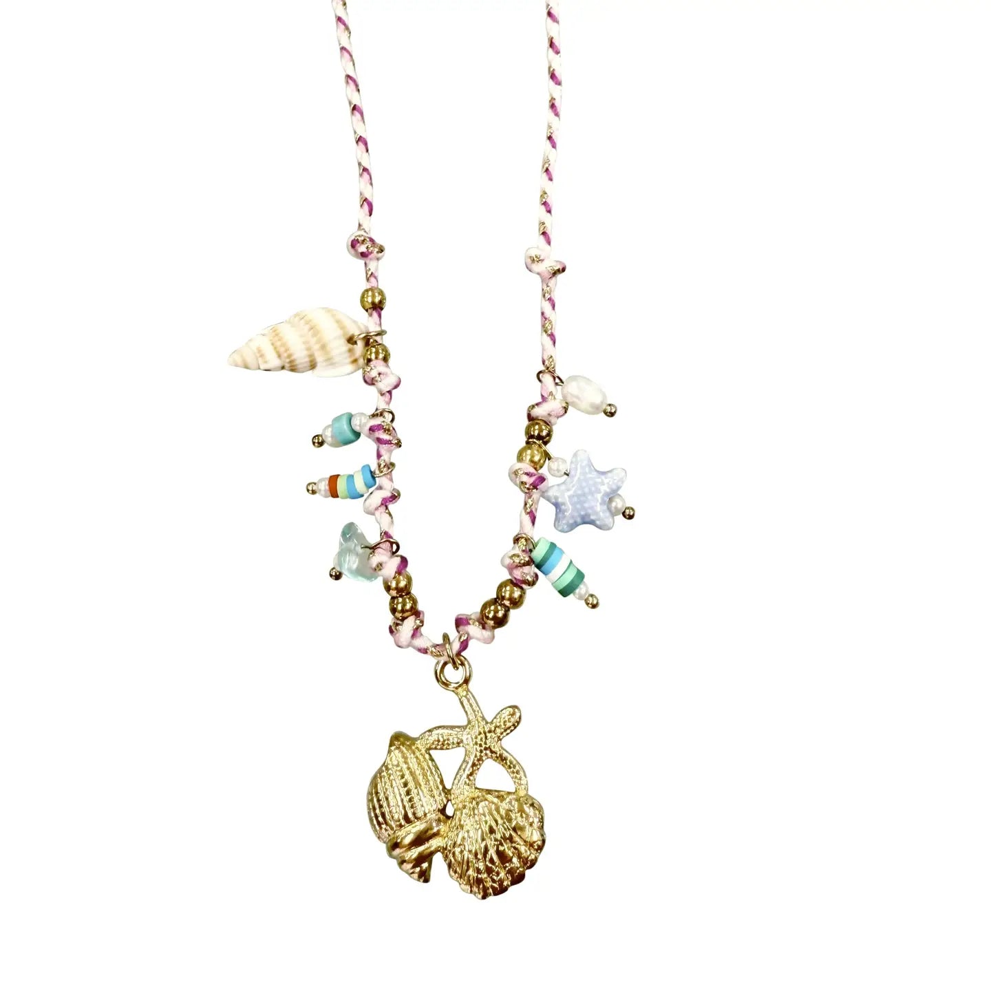 Sunny Turquoise Coin Charm Necklace