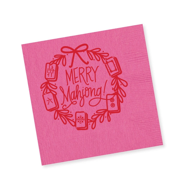 Merry Mahjong |Cocktail Napkin|
