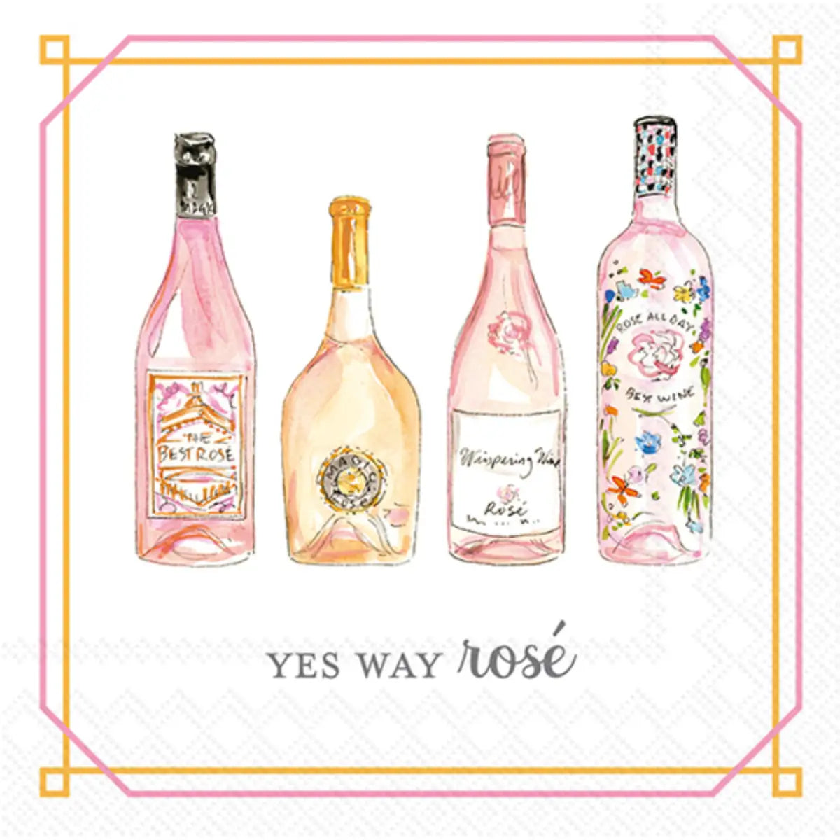 Cocktail Napkin |Yes Way Rose|