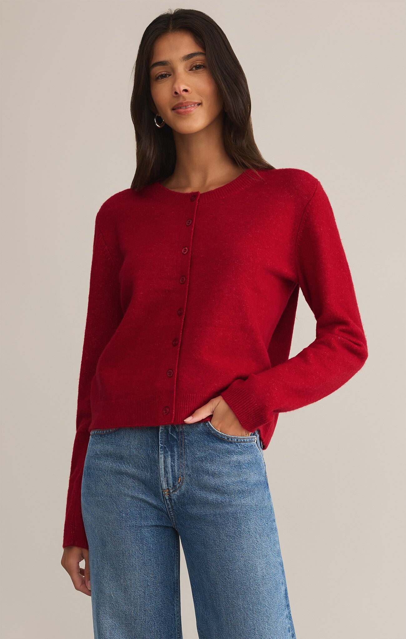 Outlook Cardigan |Haute Red|