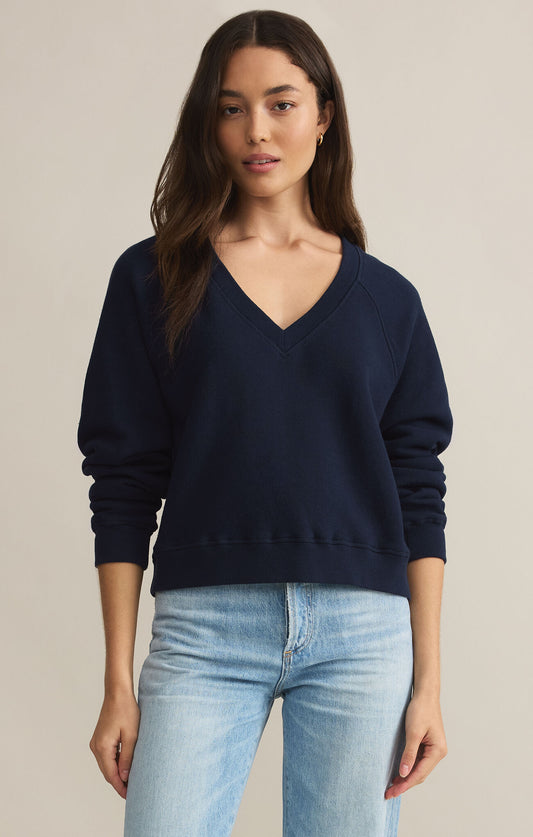 Avenue V-Neck Sweatshirt