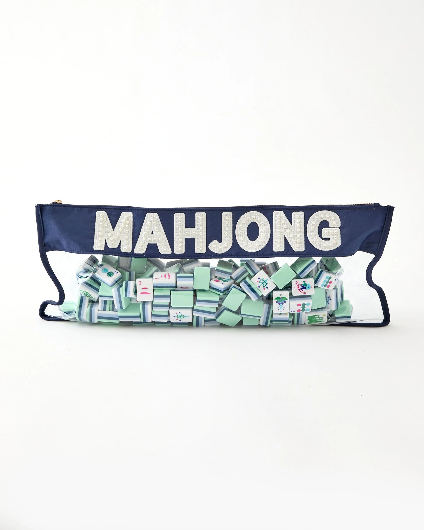 Navy Pearl Mahjong Bag