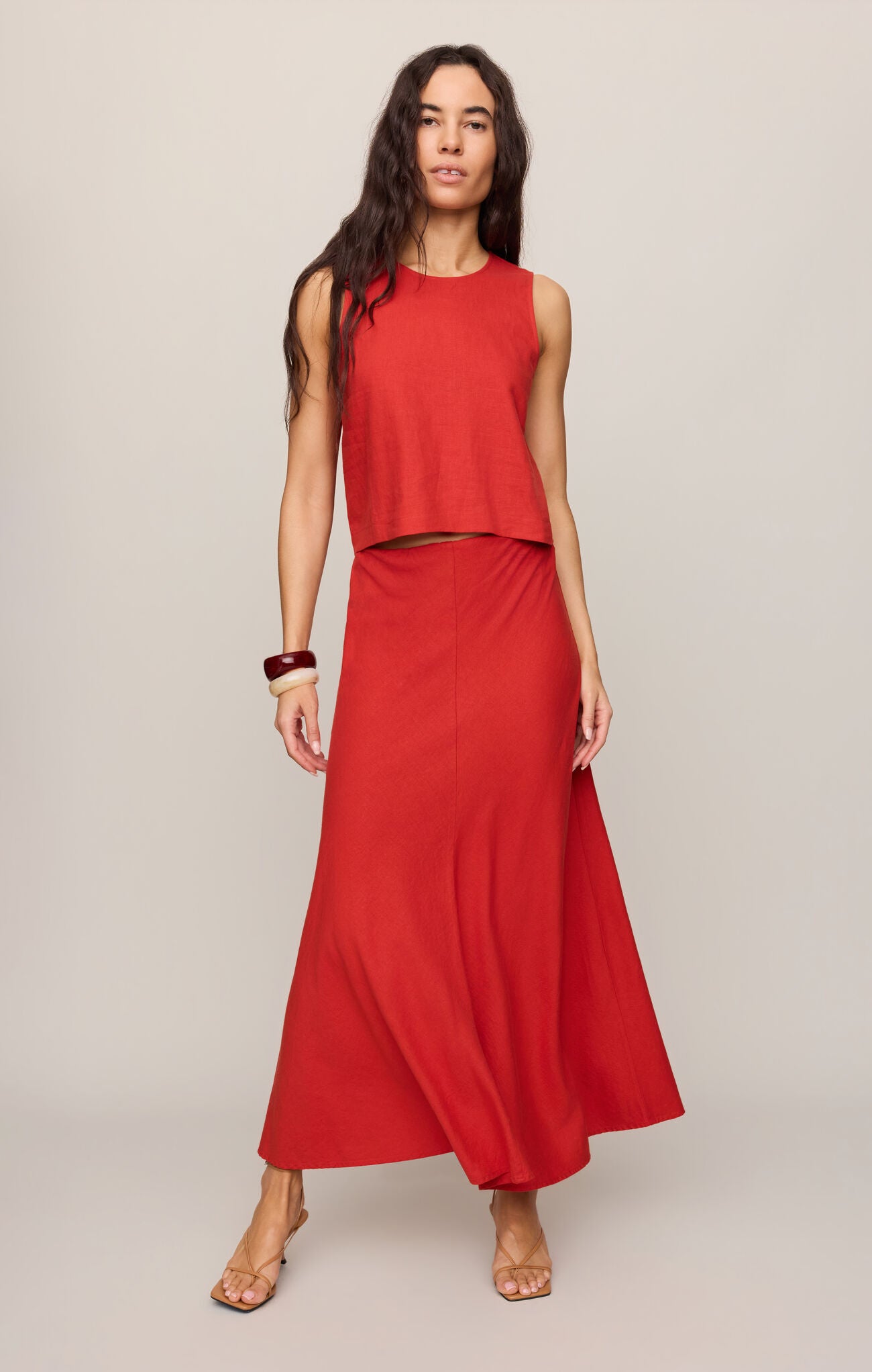 Sloan Linen Top |Chili Pepper|