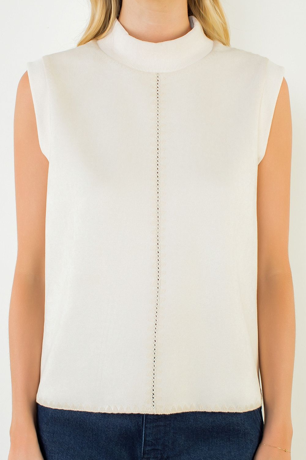 Sleeveless Suede Top