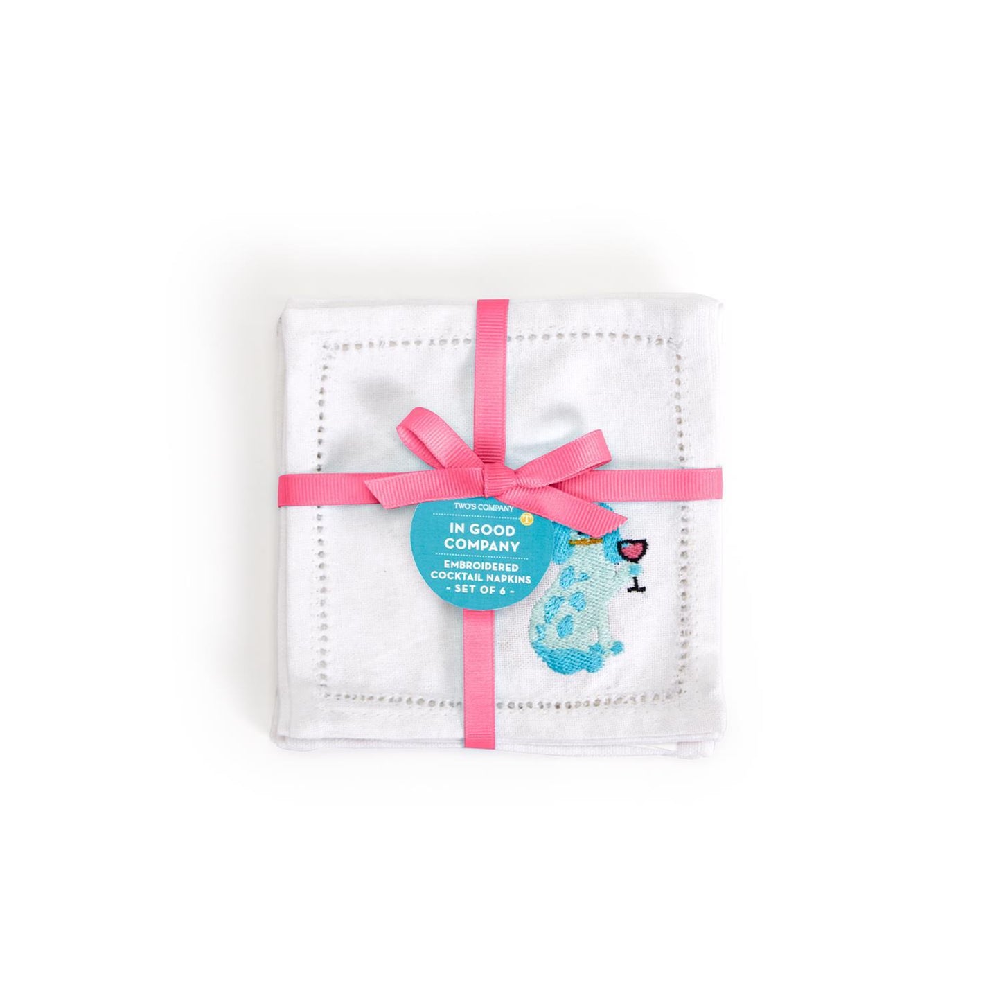 In Good Company S/6 Hemstitch Cocktail Napkins