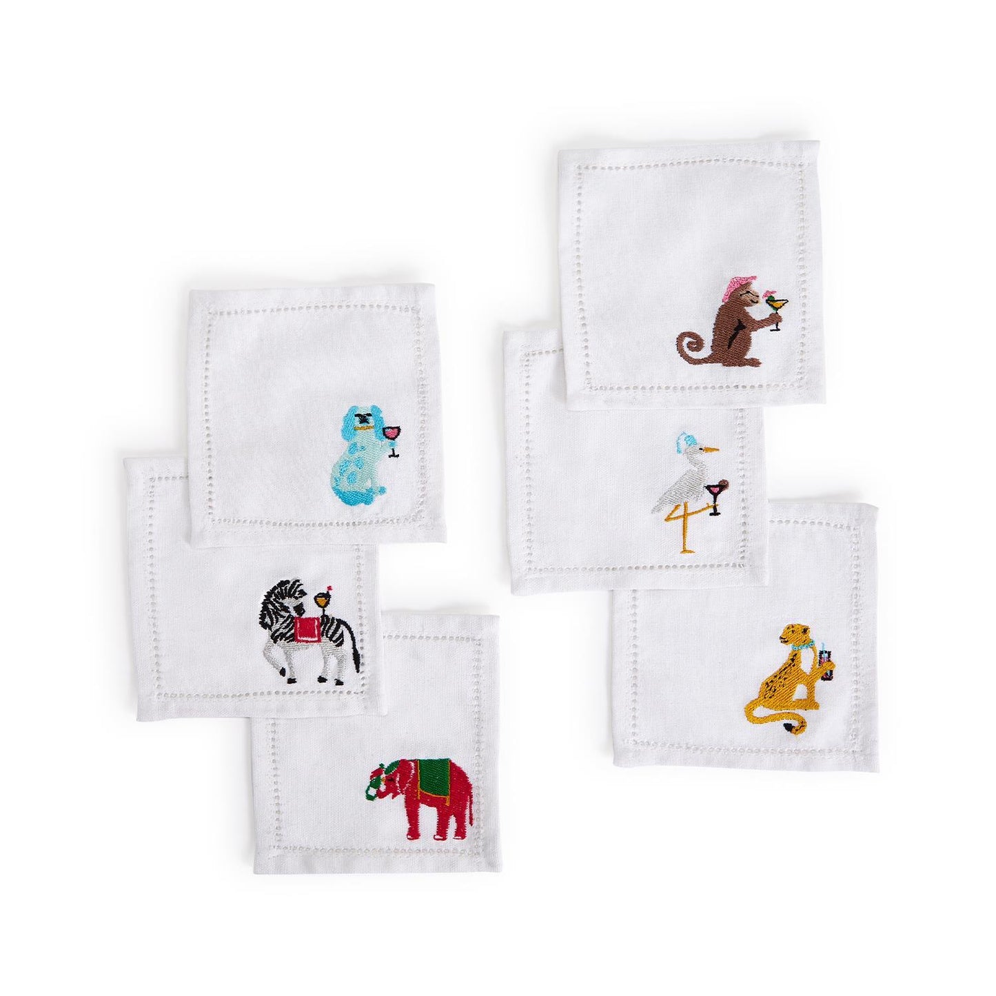 In Good Company S/6 Hemstitch Cocktail Napkins