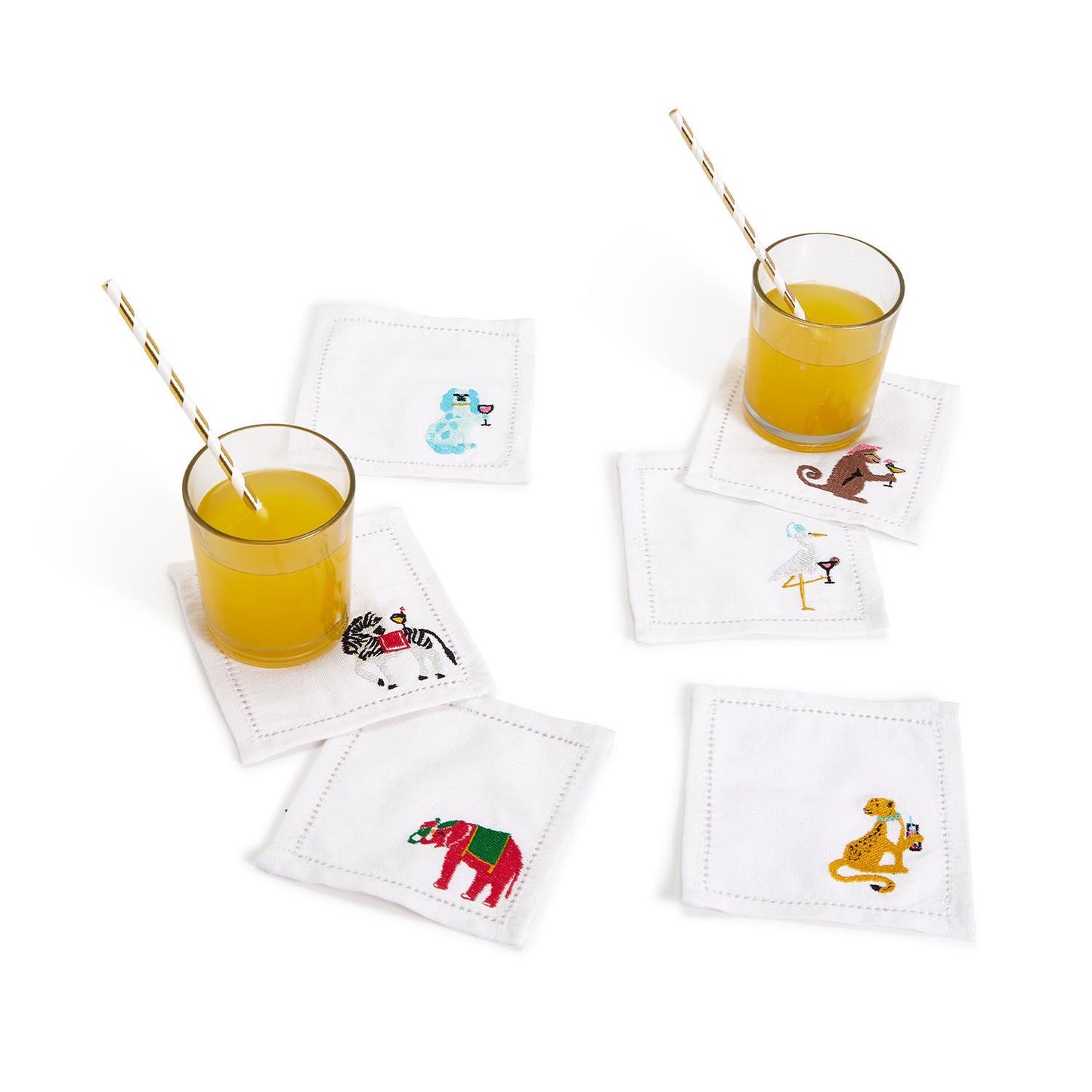 In Good Company S/6 Hemstitch Cocktail Napkins