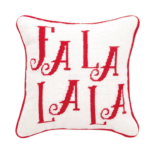 Fa La La Needlepoint Pillow