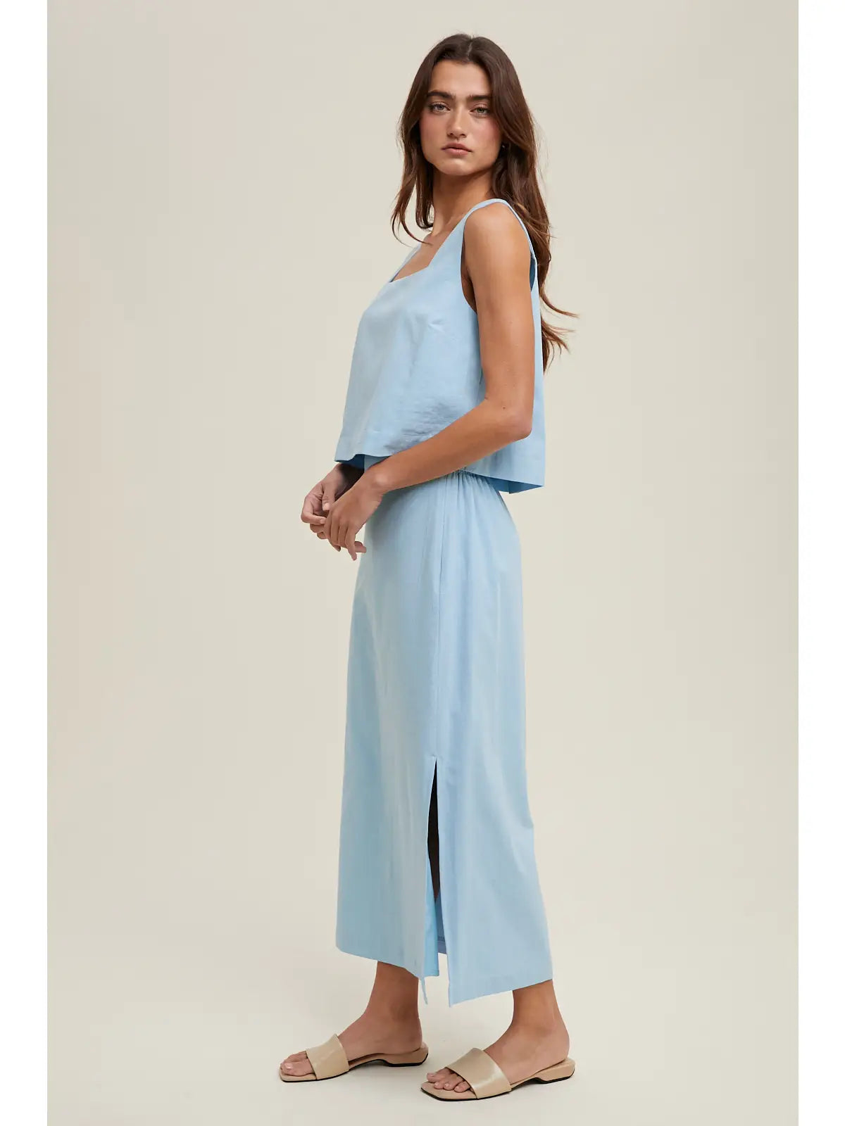 Julie Linen Skirt Set