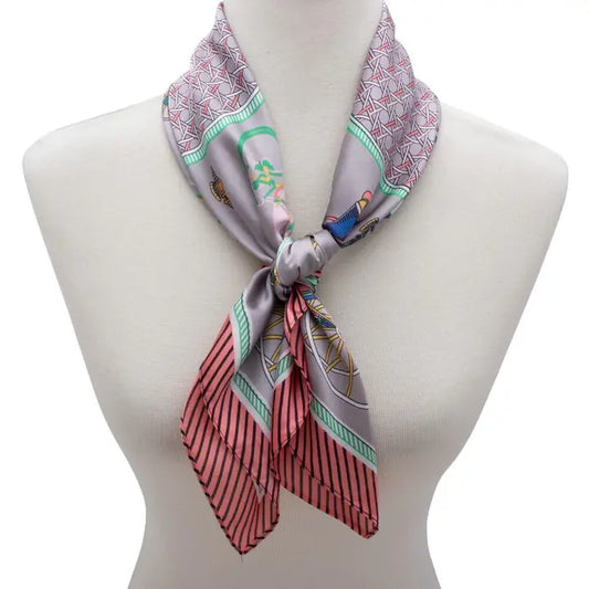 Carriage Print Silk Scarf