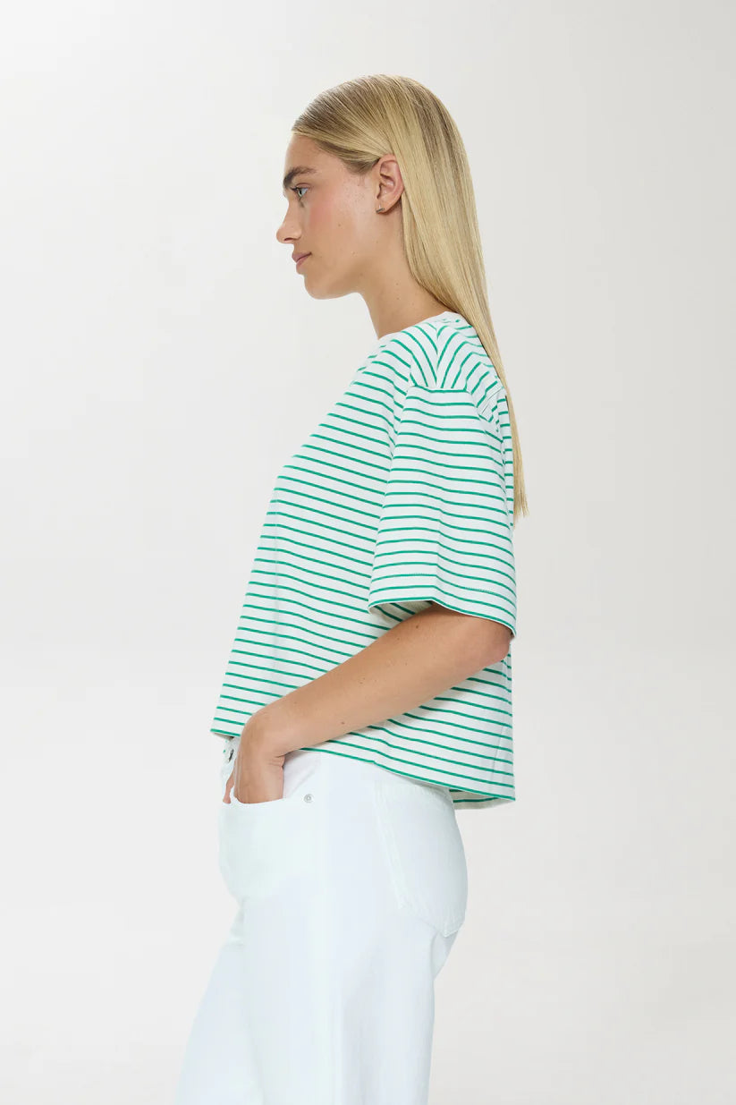 Mae Tee |Vert Stripe|