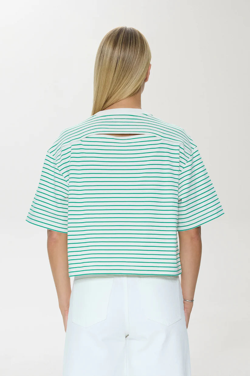 Mae Tee |Vert Stripe|