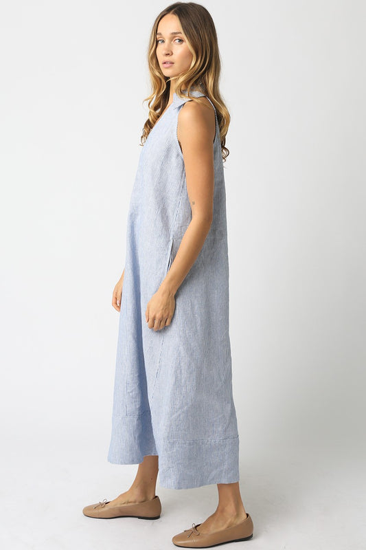 Mylee Dress |Denim Stripe|