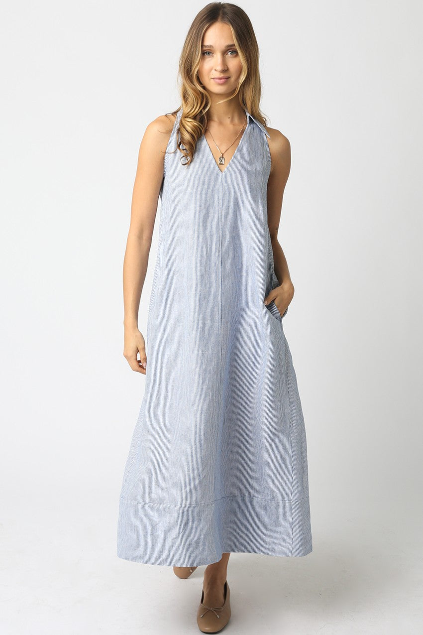 Mylee Dress |Denim Stripe|