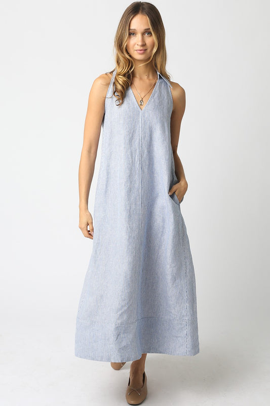 Mylee Dress |Denim Stripe|