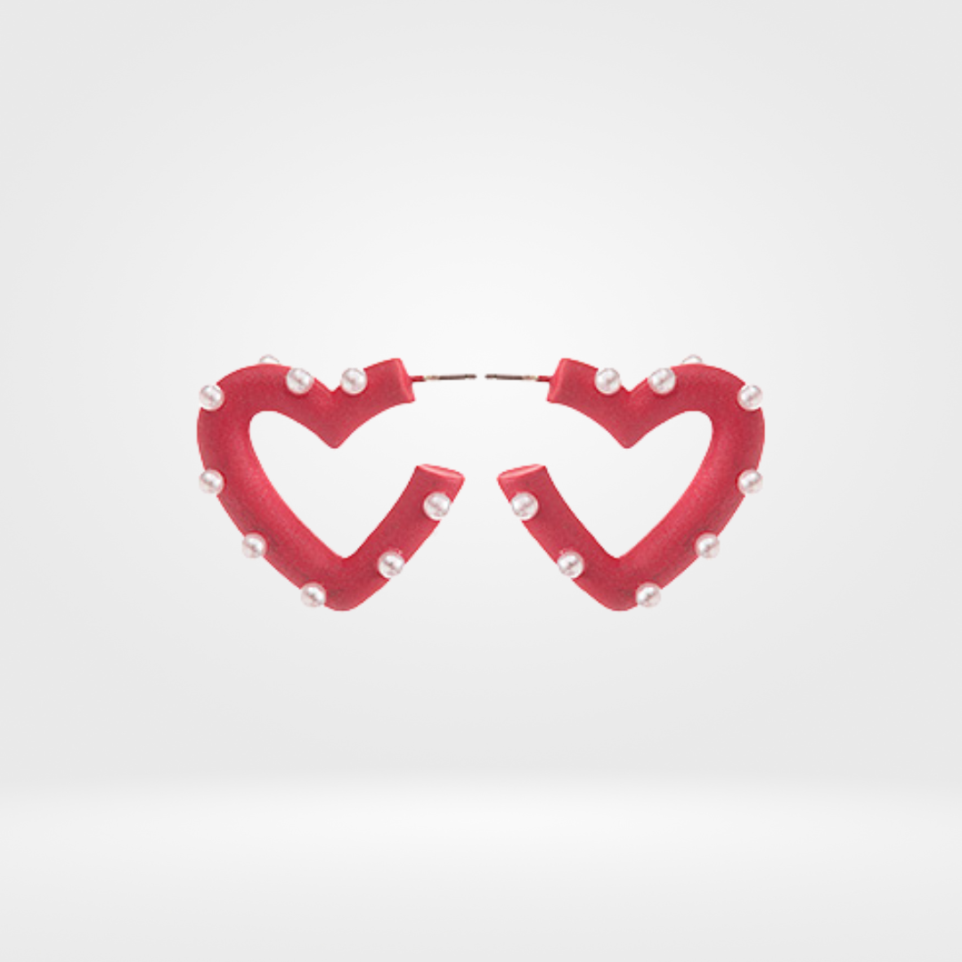 Pearl Heart Earring