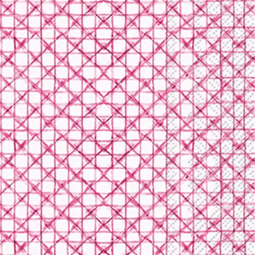 Guest Towel |Pink Botanical Cane|