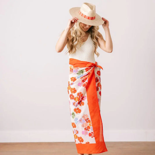 Rainbow Flower Sarong