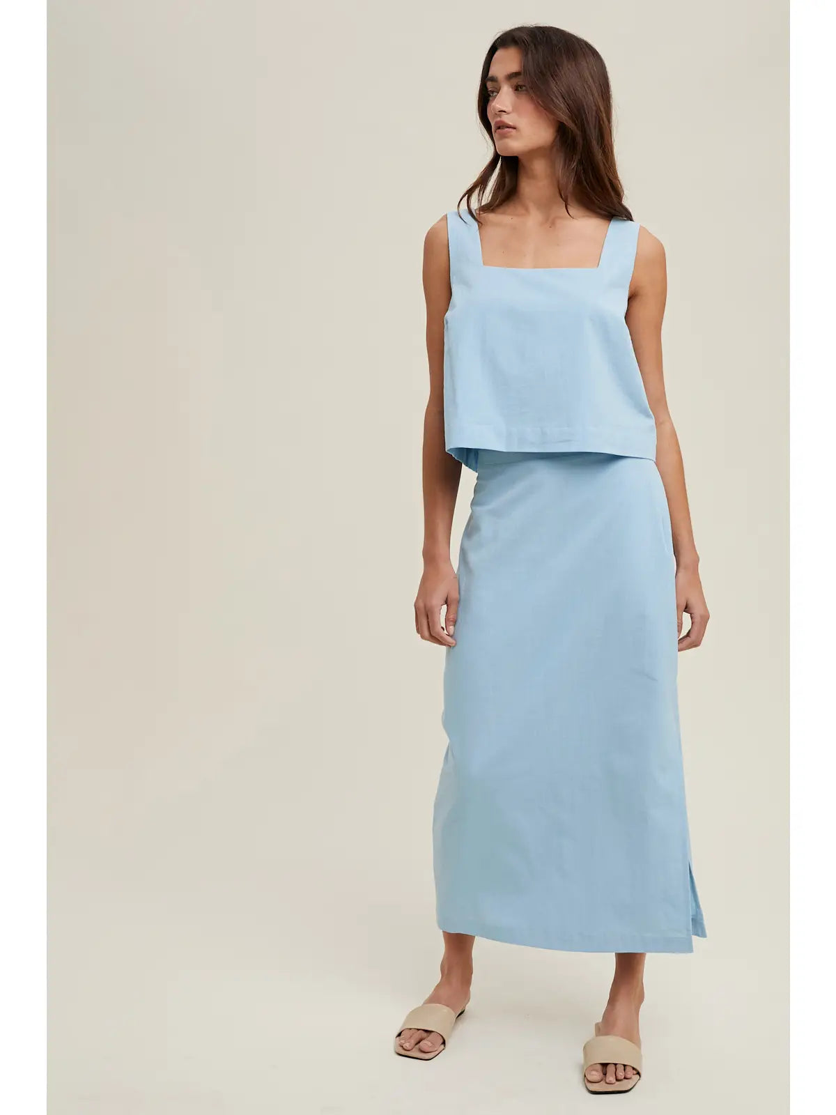 Julie Linen Skirt Set
