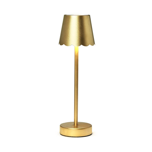 Cordless Scalloped Table Lamp