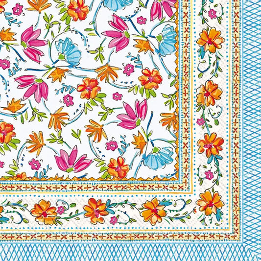 Cocktail Napkin |Block Floral Print|