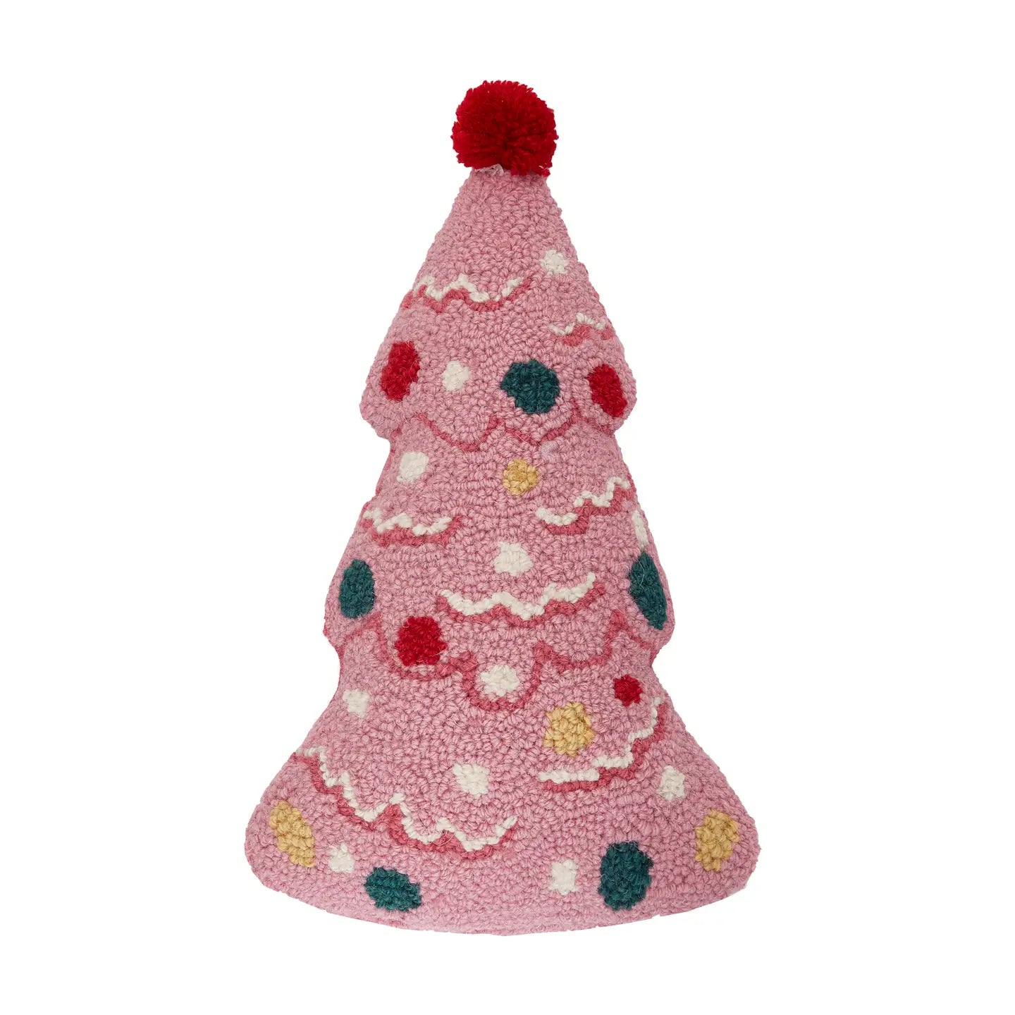 Pink Christmas Tree Hook Pillow